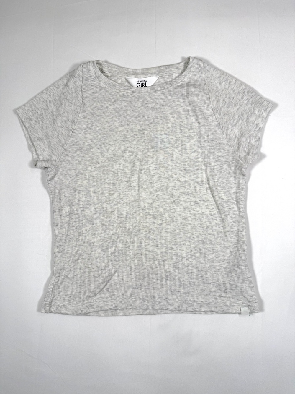 ATHLETA GIRL Heather Gray Modal Blend Short Sleeve Tee Size L (12) Soft Everyday